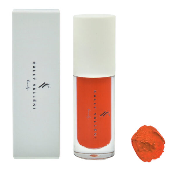 Kally Valleni “White Lid Matte Liquid Lipstick 23” Mango Tango